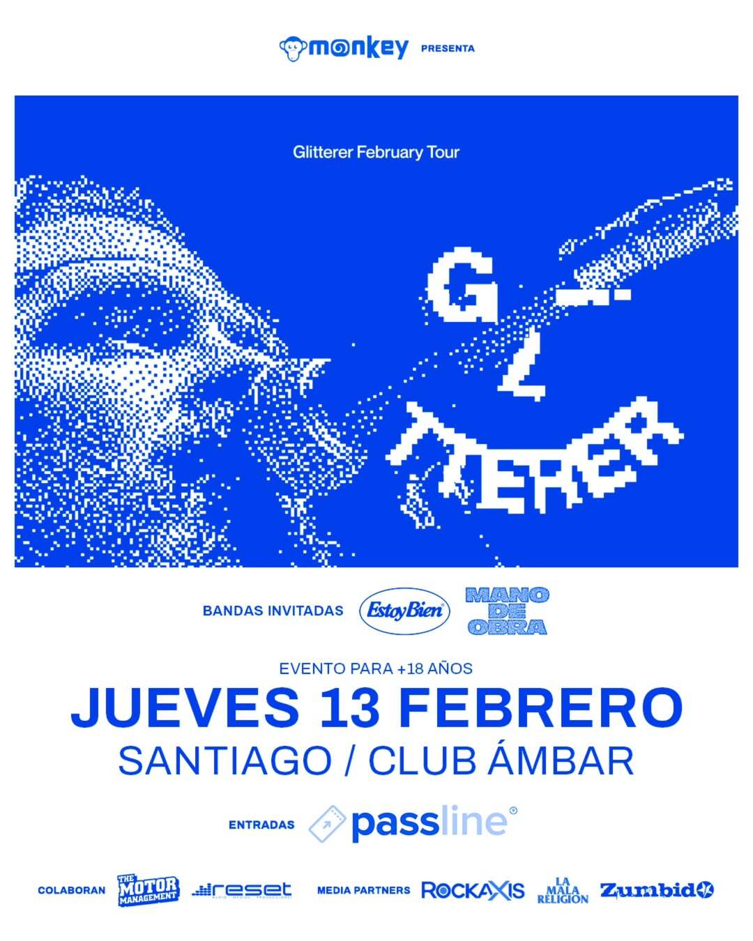 Glitterer: ''Considerando la energía del público chileno, sé que será una experiencia increíble''